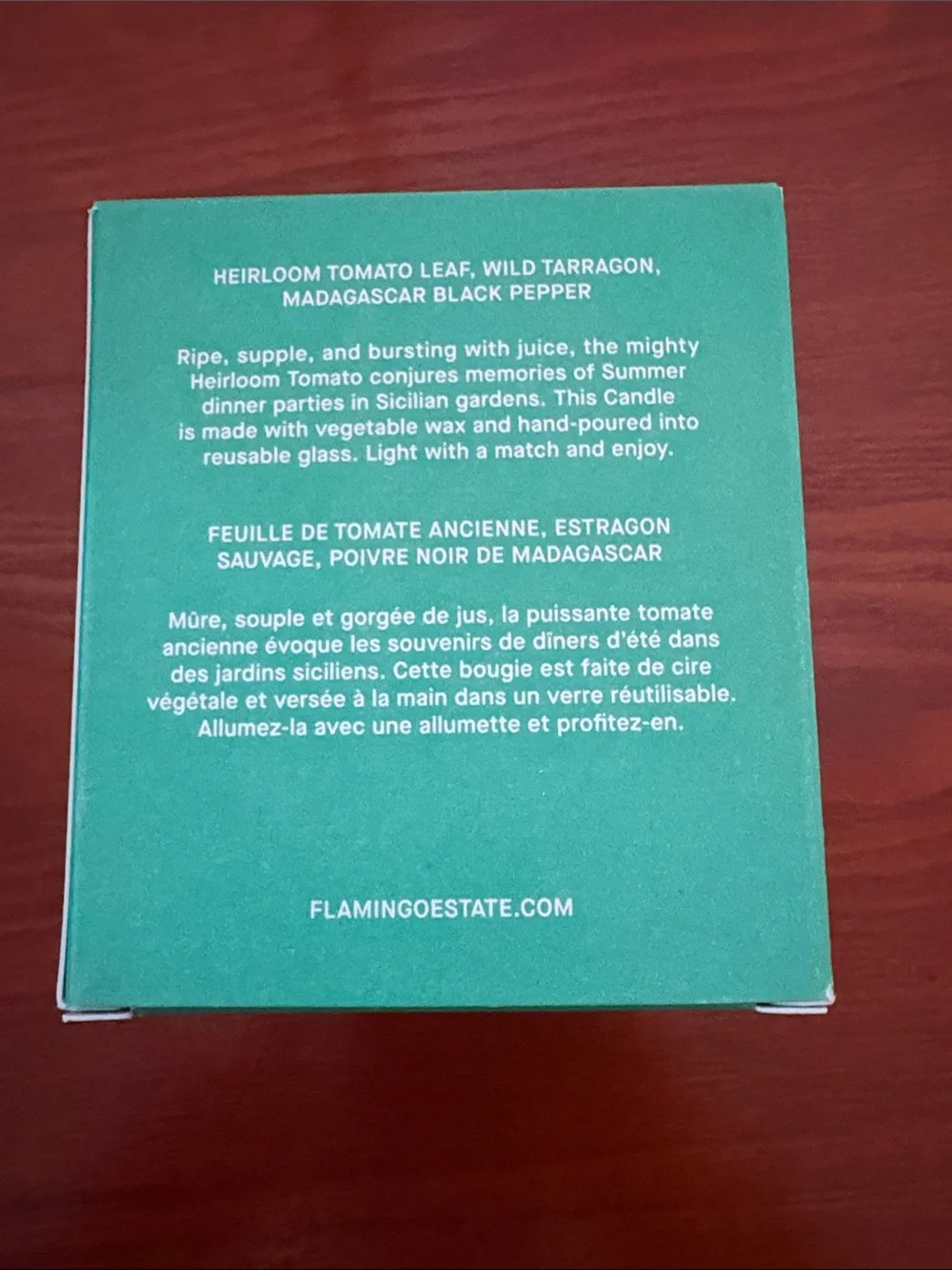 Flamingo Estate Heirloom Tomato Scented Candle - Teal
